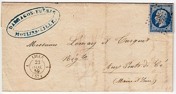 Losange Petits Chiffres 2185 et type 15 A Lille A.