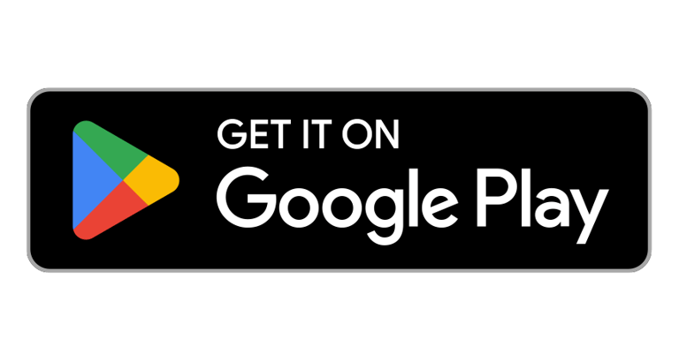 Official Get it on Google Play badge for Android app downloads on a black background.