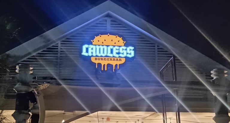 Neon Box custom lawless burgerbar Pantai Indah Kapuk 2, karya Angel Family Laser. 