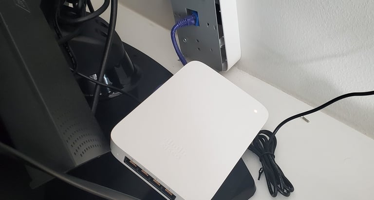 access point behind tv in hotel room