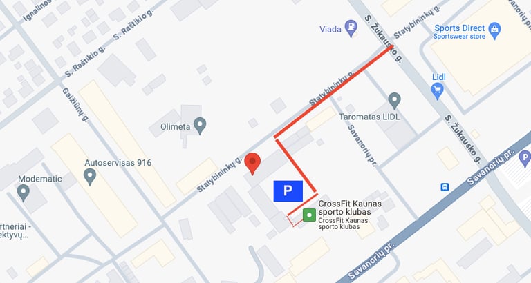 crossfit kaunas žemėlapis