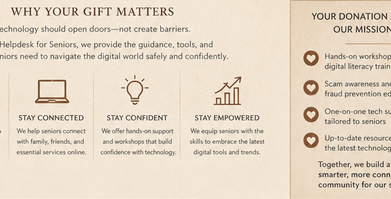 Why your gift matter to technology senior services