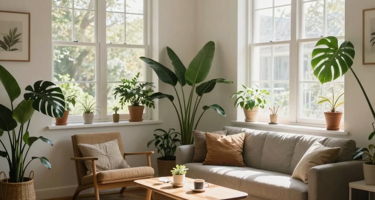 A serene therapy room with soft natural light and calming decor.