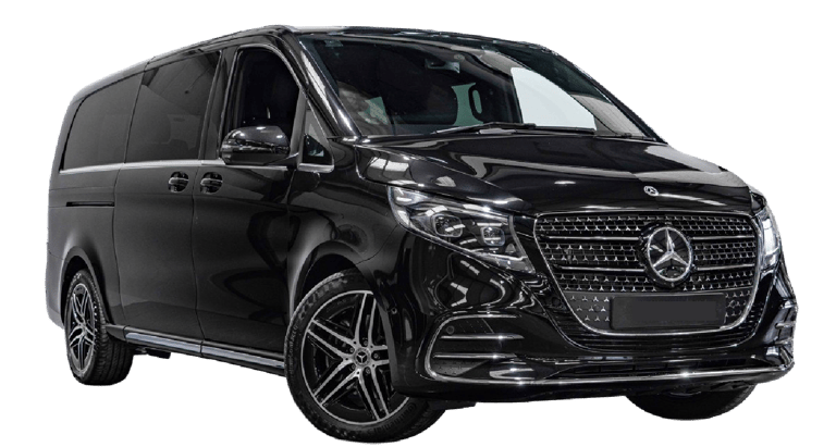 a black mercedes benz V class