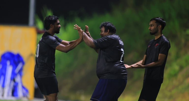 teammates celebrating victory