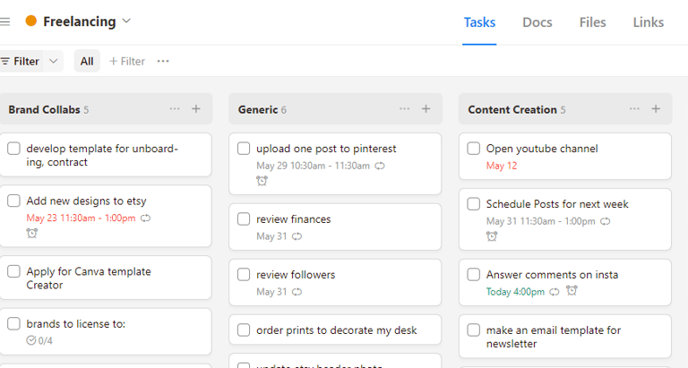 a dashboard dashboard with a checklist of tasks to do