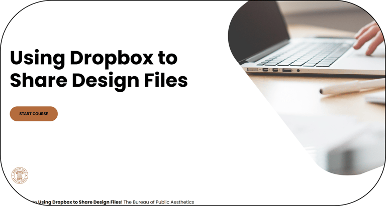 Coverpage screenshot of Using Dropbox to Share Design Files eLearningcourse.
