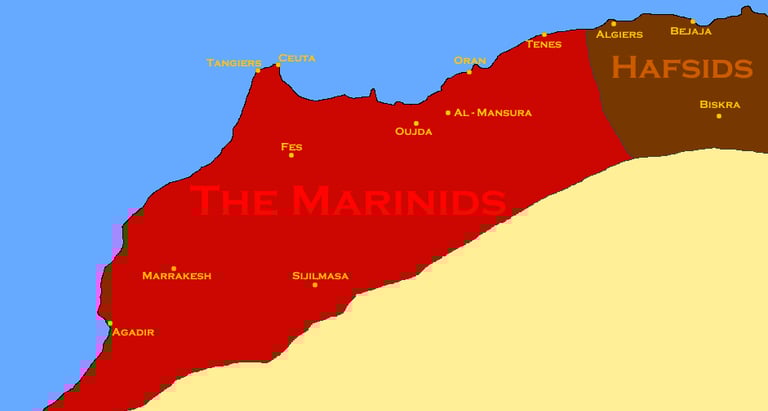map of the marinid dynasty