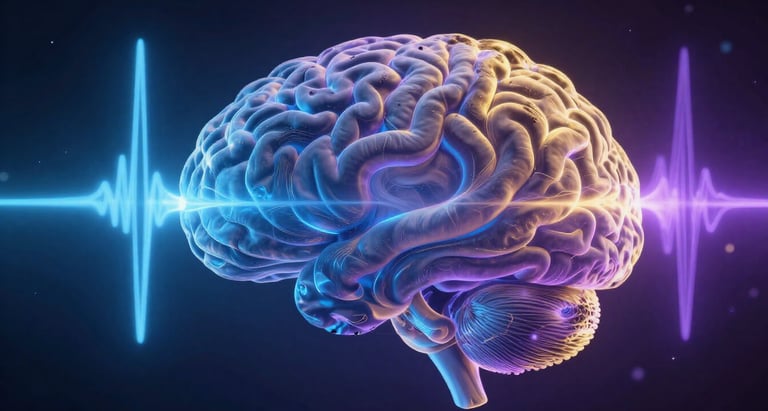 Brain wave frequencies showing theta state transition during sleep for subconscious access