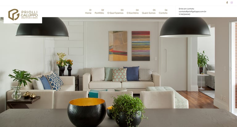 Site Priolli Galuppo Arquitetura
