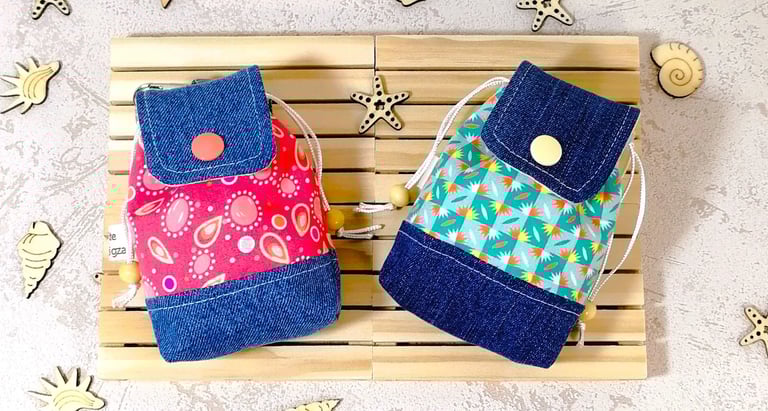 2 mini sacs colorés