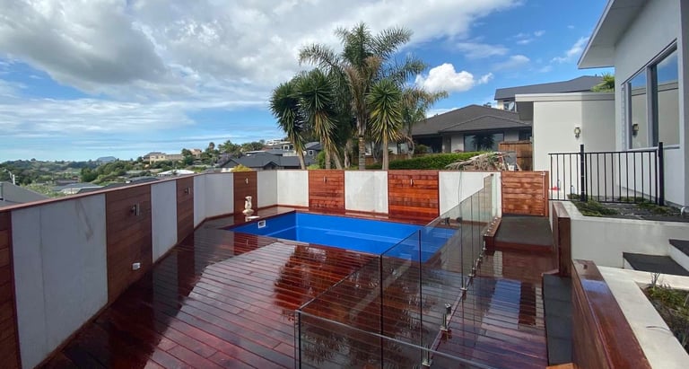 Add outdoor luxury deck and pool