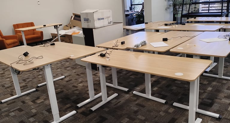 Professional office desk and workstation assembly service in Lawrenceville, GA