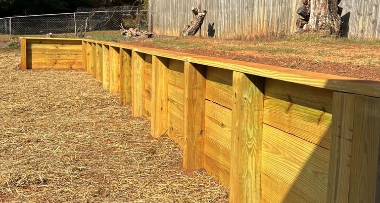 Wood Retaining Wall