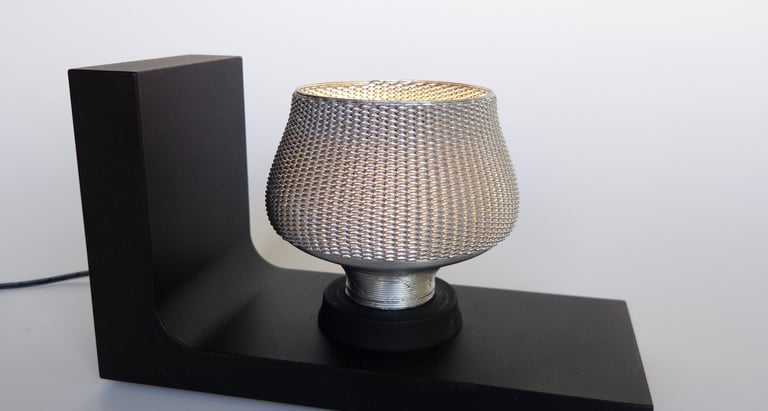 aluminium 3d printed lamp shade