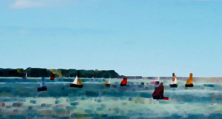 sailboats in the ocean