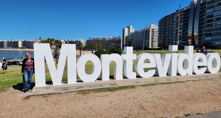 Lady found the sign in Montevideo, Uruguay