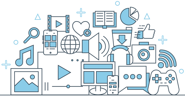 different types of electronic devices used by content creators