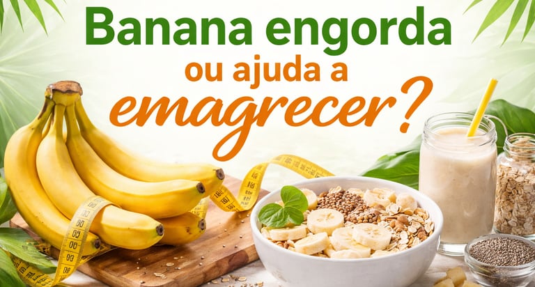 Banana engorda ou ajuda a emagrecer com aveia e smoothie saudável.