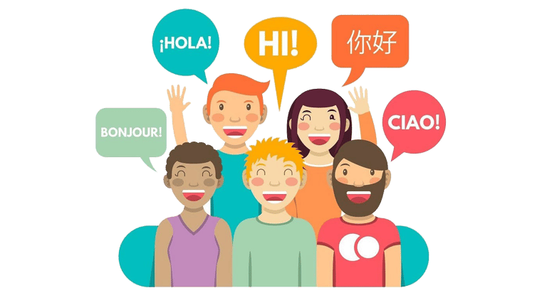 German Language Class Chennai Crowd Cartoon