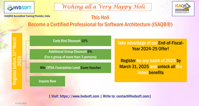 2025, iSAQB CPSA-FL, Software Architecture Training Foundation Level by HVDSOFT Pvt. Ltd.