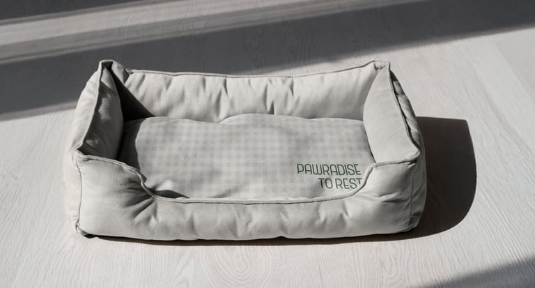 Mockup de cama para mascota