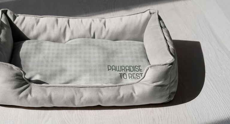 Mockup de cama para mascota