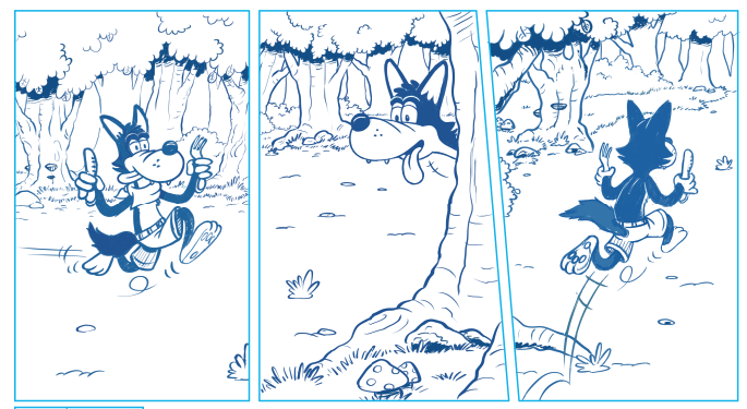 Wallace The Wolf comic illustration