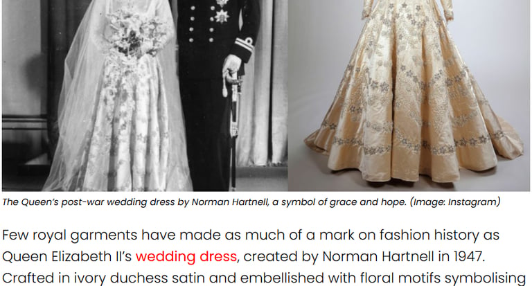 vestido casamento rainha elizabeth