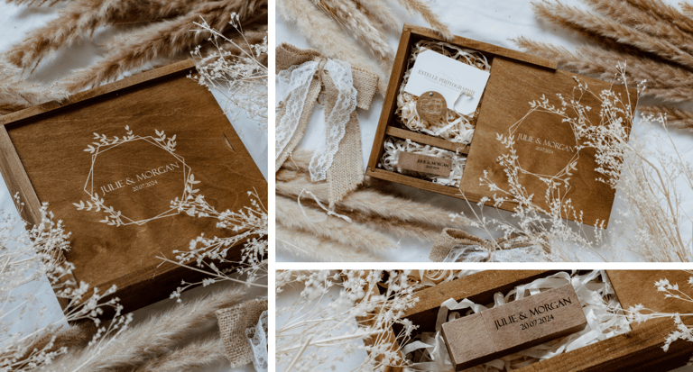 coffret bois mariage estelle photographie frouzins et toulouse