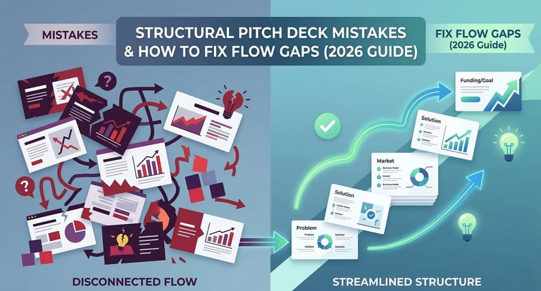 Structural Pitch Deck Mistakes & How to Fix Flow Gaps (2026 Guide)
