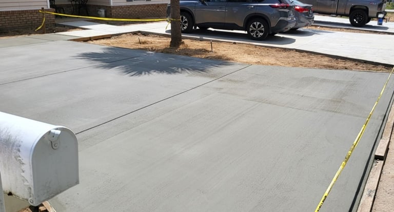Residential concrete driveway installation in Pensacola FL