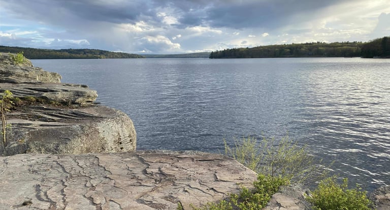 view off of epply island on lake wallenpaupack