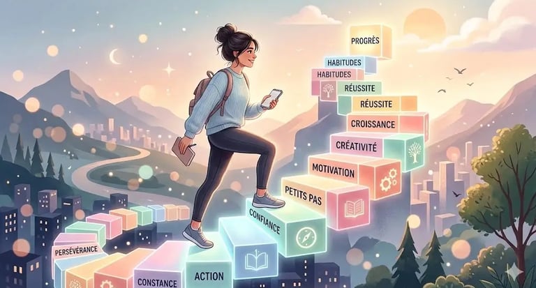 illustration de l'ascention que peu avoir une femme