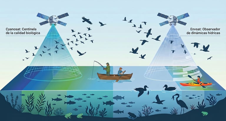 CyanoSat & Envsat unidos en el monitoreo de calidad y dinámicas hídricas