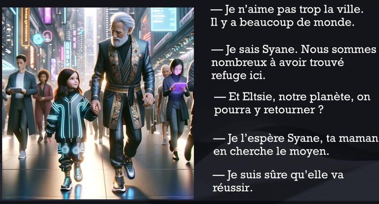 Article 2, dialogue entre Syane et son oncle Edjard.