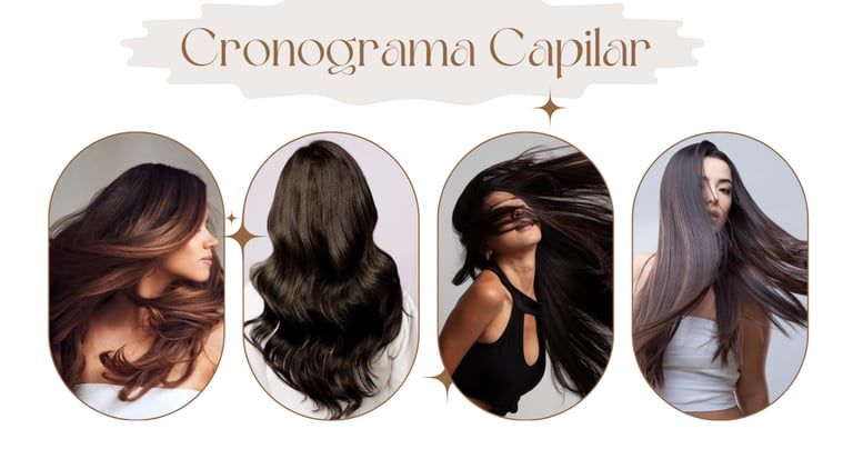Women showcasing healthy long hair for a Cronograma Capilar hair care routine guide.