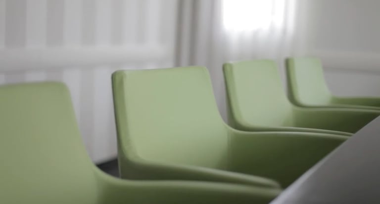 Office chairs interior after cleaning