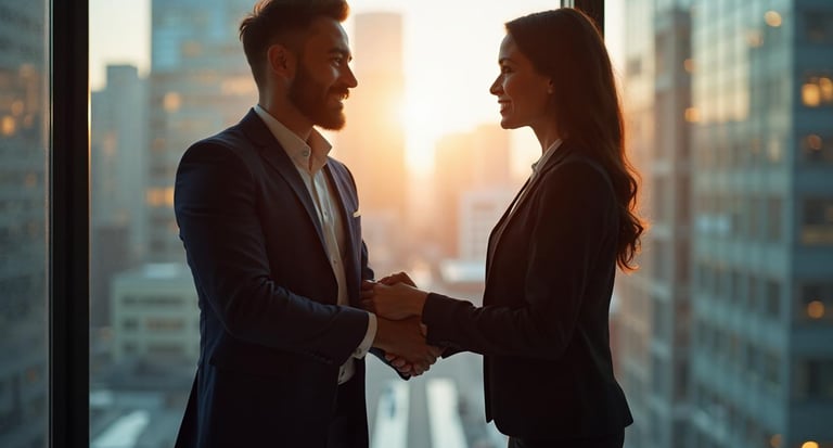Handshake after a home loan approval