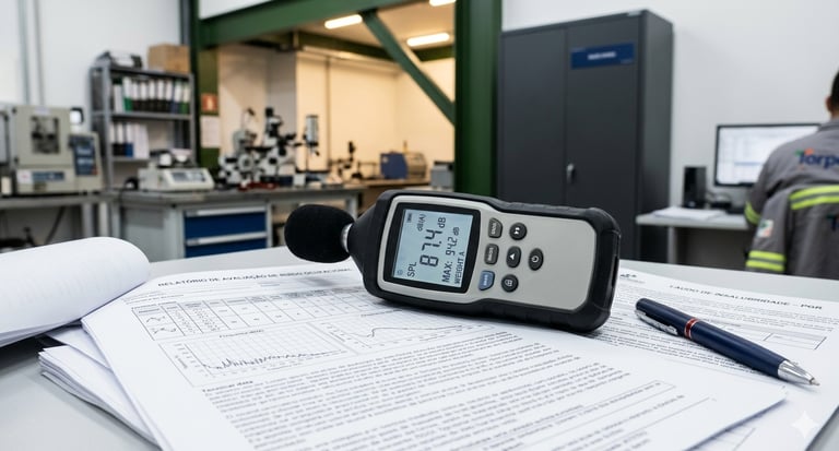 Equipamento de medição quantitativa para laudos de insalubridade e PGR integrado.