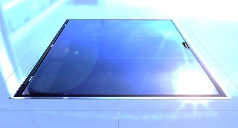 Transparent cellar door