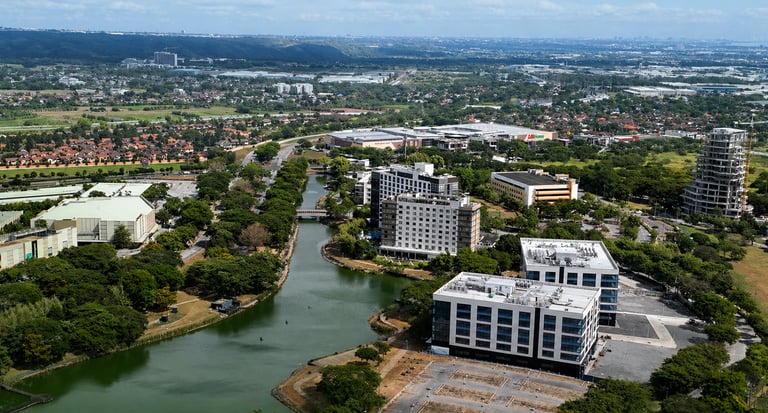 ANuvali Laguna lake district with Seda Nuvali hotel and Solenad lifestyle center inside Ayala Land m