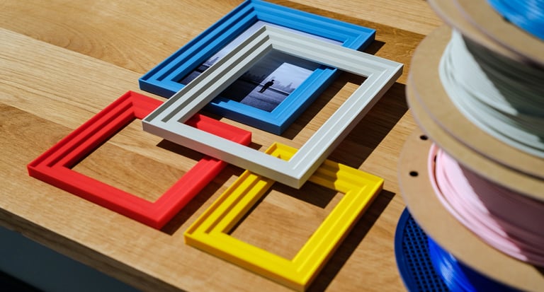 KOIJOY 3D printable frames in multiple sizes showing flexible design system