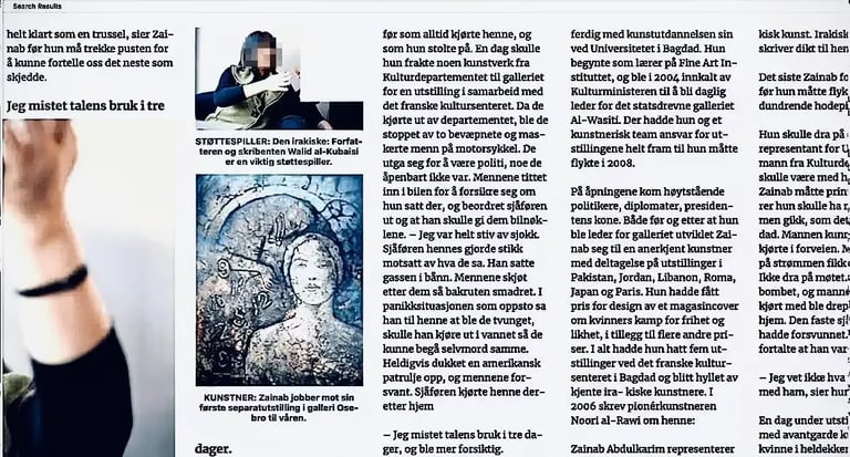 Varden.no, Zainab Abdulkarim Ali, visual art, Zainab Art, Iraq, Norway, Oslo, Italy, Crotone