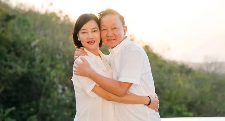 Stefy family sharing a warm embrace at Renaissance Uluwatu Bali
