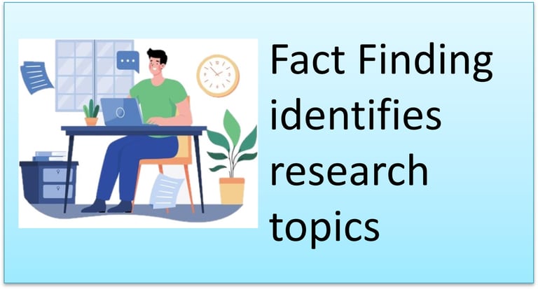 Fact Finding Identifies Research Topics