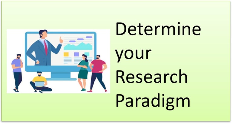 Determine your Research Paradigm
