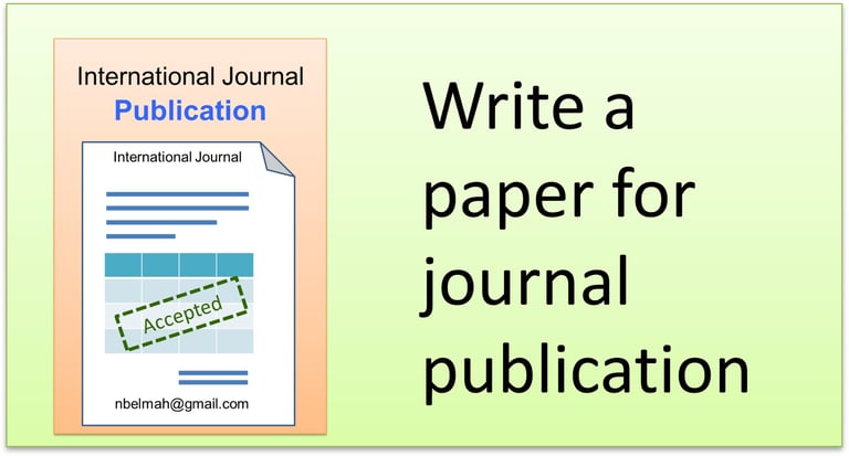 Write Paper for Journal Publication