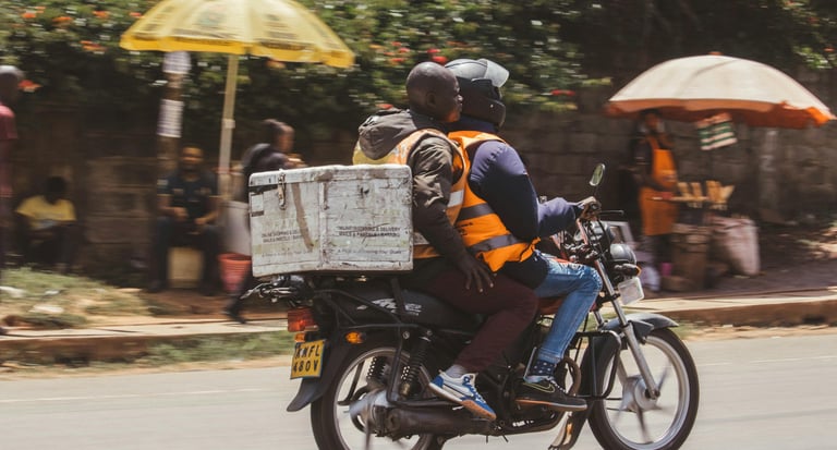 Kenyan boda boda motorbikes