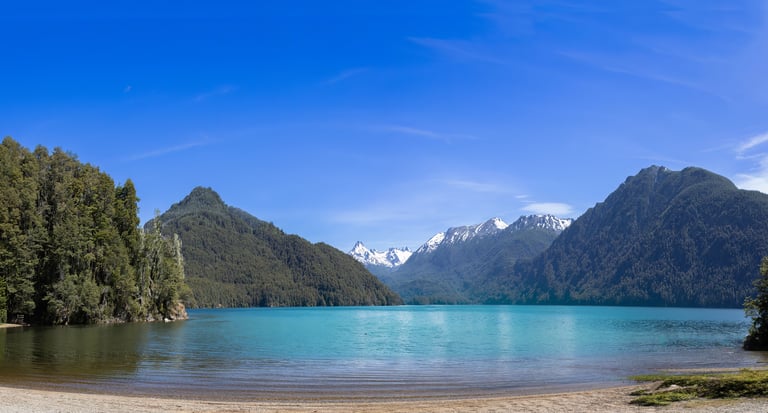 Panoramic of Mascardi Lake in Nahuel Huapi